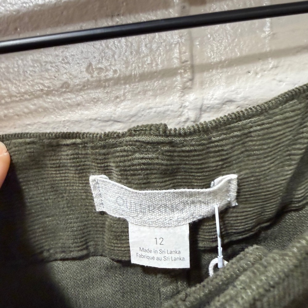 Outerknown Corduroy Utility Shorts Organic Cotton NWT Olive Green Fine Wale Sz12 - Picture 7 of 13
